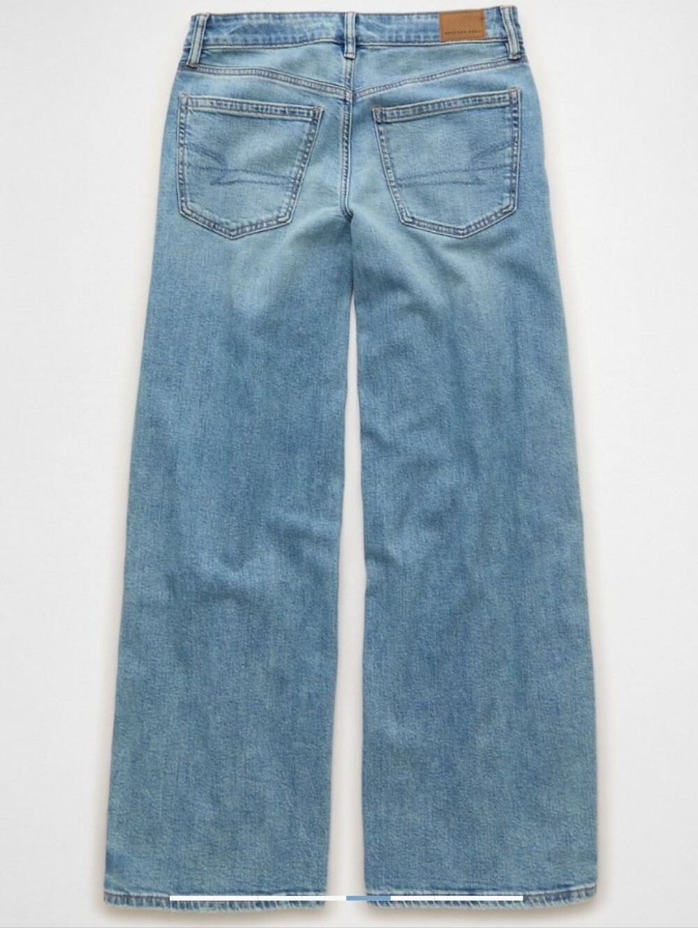 AE DREAMY DRAPE ULTRA WIDE LEG Low Rise Lace Crochet Jeans NEW MSRP $84.95 Sz000 - Picture 3 of 16